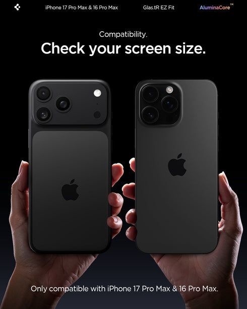 Spigen iPhone 17 Pro Max 螢幕保護貼 – GLAS.tR EZ Fit(2入裝)