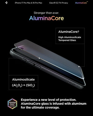 Spigen iPhone 16 Pro Max / 16 Pro Screen Protector GLAS.tR EZ Fit | Privacy view 9