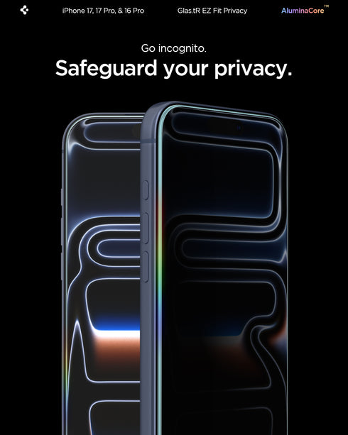 מגן מסך Spigen iPhone 16 Pro Max / 16 Pro – GLAS.tR EZ Fit | פרטיות