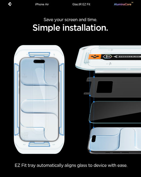 Spigen iPhone Air 螢幕保護貼 – GLAS.tR EZ Fit(2入裝)