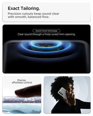 Spigen Galaxy S26 Liquid Crystal Glitter Crystal Quartz – button openings and sound-channel design