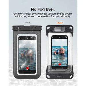 Spigen Universal Waterproof Phone Pouch – Aqua Shield A602 — Charcoal Gray, fit, construction or use view 4