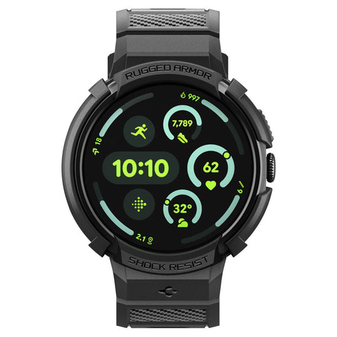 Spigen Pixel Watch 4 (45mm) 保護殼 + 錶帶 + 支架 – Rugged Armor Pro