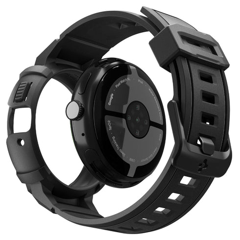 Spigen Pixel Watch 4 (45mm) 保護殼 + 錶帶 + 支架 – Rugged Armor Pro