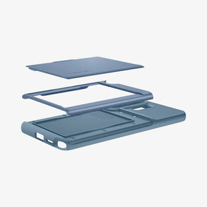 Spigen Slim Armor CS Light Blue case installed on Galaxy S26 Ultra