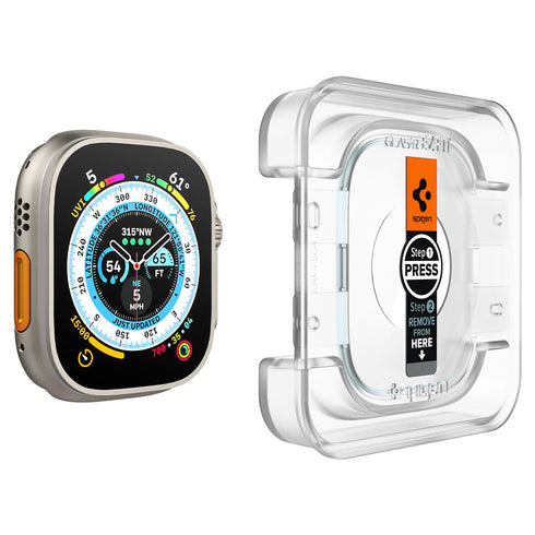 Spigen Apple Watch Ultra 3/2/1 螢幕保護貼 – GLAS.tR EZ Fit(2片裝)