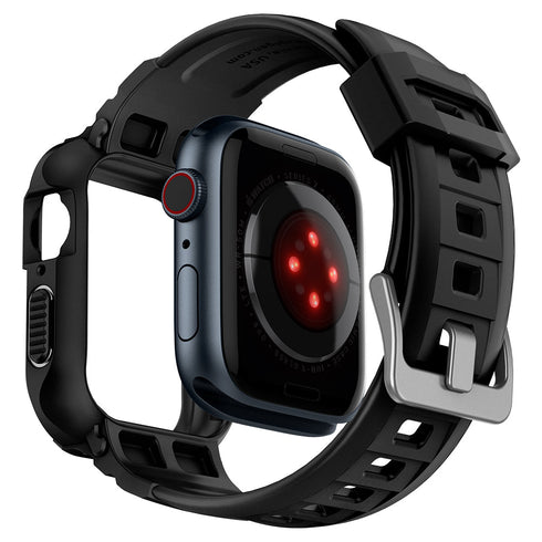 Spigen Apple Watch 系列 (45mm/44mm) 保護殼 + 錶帶 – Rugged Armor Pro