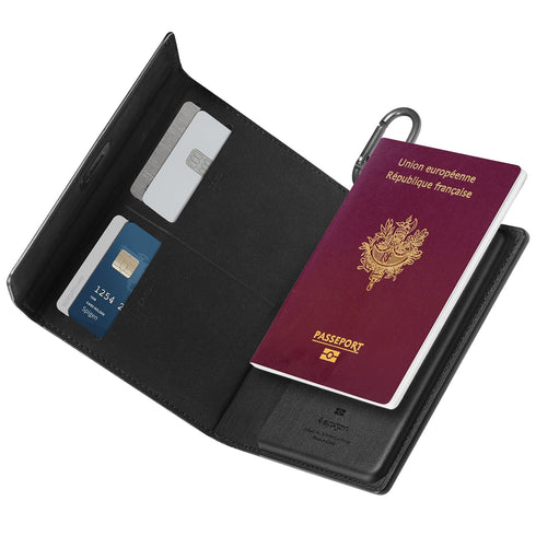 Spigen RFID屏蔽PU皮革護照夾套