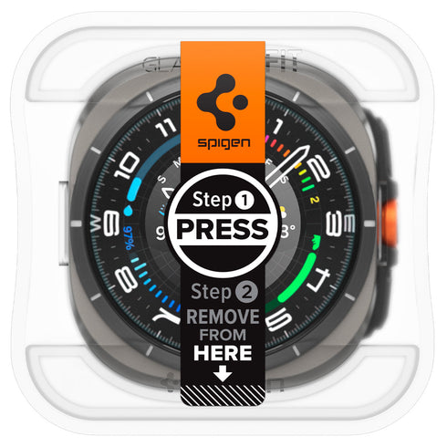 Spigen Galaxy Watch Ultra 47mm (2025/2024) Screen Protector – GLAS.tR EZ Fit (2 Pack)