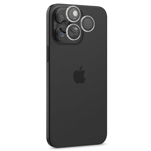 Spigen iPhone 17 Pro Max / 17 Pro Lens Protector – Optik Pro EZ Fit - Crystal Clear - clear protectors installed on device