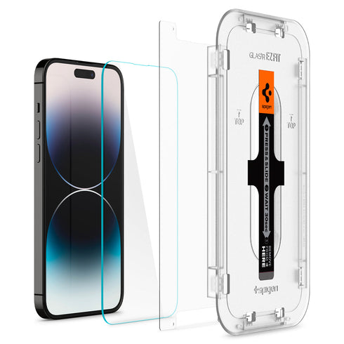 Spigen iPhone 14 Pro Max / 14 Pro 螢幕保護貼 – GLAS.tR EZ Fit | 感應器保護