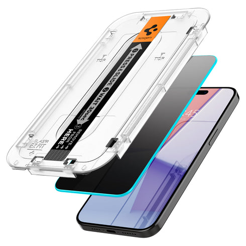 Spigen iPhone 15 Pro 螢幕保護貼 – GLAS.tR EZ Fit | 隱私保護