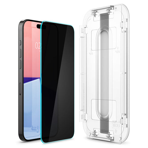 Spigen iPhone 15 Pro 螢幕保護貼 – GLAS.tR EZ Fit | 隱私保護