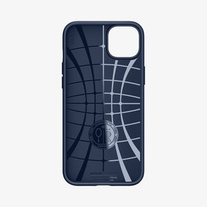 ACS05038 - iPhone 14 Case Liquid Air in navy blue showing the inside of case