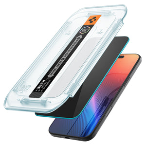 Spigen iPhone 17 Pro Max Screen Protector GLAS.tR EZ Fit (2 Pack) | Privacy view 2