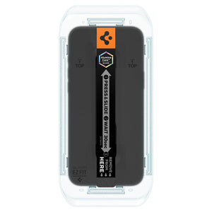 Spigen iPhone 17 Pro / 17 Screen Protector GLAS.tR EZ Fit | Privacy view 4