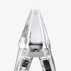 iPhone Duo Ultra Hybrid Pro S (Mag Fit) showing a close-up of the transparent hinge protection mechanism