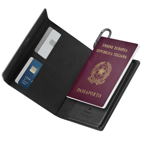 Spigen RFID屏蔽PU皮革護照夾套