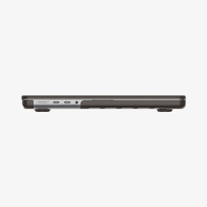 Spigen MacBook Pro 14-inch Air Skin in Frost Black showing side