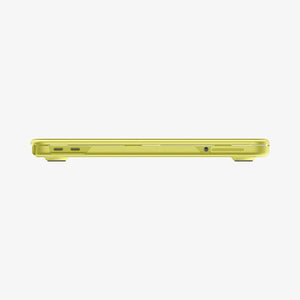 Spigen Air Skin Frost Citrus side profile for MacBook Neo 13-inch