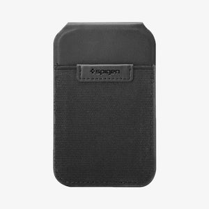 Closed front view of the Spigen Slim Fold MagFit wallet stand
