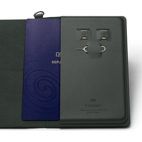 Spigen RFID屏蔽PU皮革護照夾套
