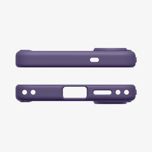 Spigen Galaxy S26 Case Ultra Hybrid (Mag Fit) Deep Purple showing the top and bottom