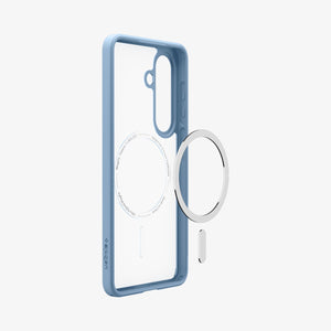Spigen Galaxy S26 Case Ultra Hybrid (Mag Fit) Light Blue showing the back and partial side with mag fit technology