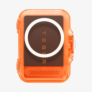 Frost Clear Orange Tintap MagFit+ transparent front with card inserted