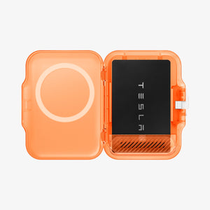 Frost Clear Orange Tintap MagFit+ locking card compartment detail