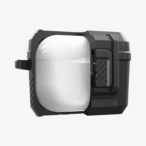 ACS05485 - Apple AirPods Pro 2 Case Lock Fit in matte black showing the front