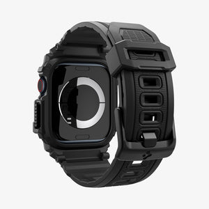 ACS08591 - Apple Watch Series 11 / 10 (42mm) Case Rugged Armor Pro in Matte Black showing the back of watch face, partial sides, inner and bottom