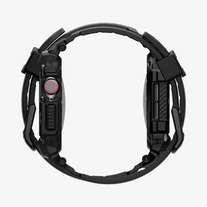 ACS08591 - Apple Watch Series 11 / 10 (42mm) Case Rugged Armor Pro in Matte Black showing the side