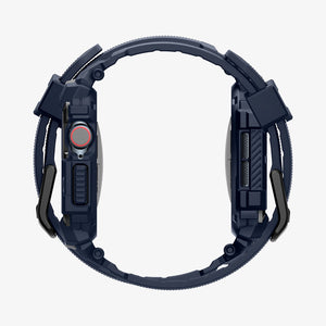 ACS08592 - Apple Watch Series 11 / 10 (42mm) Case Rugged Armor Pro in Navy Blue showing the
side