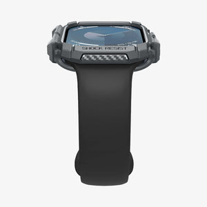 ACS08598 - Apple Watch Series 11 / 10 (46mm) Case Rugged Armor in Dark Gray showing the partial front, side and bottom