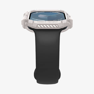 ACS08600 - Apple Watch Series 11 / 10 (46mm) Case Rugged Armor in Dune Beige showing the partial front, side and bottom