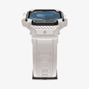 ACS08607 - Apple Watch Series 11 / 10 (46mm) Case Rugged Armor Pro in Dune Beige showing the partial front, partial side and bottom
