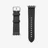 062MP25079 - Apple Watch Series (Apple Watch (49mm)/Apple Watch (45mm)/Apple Watch (42mm)) Watch Band Retro Fit in black showing the front