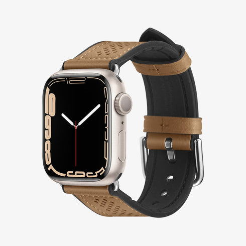 062MP25079 - Apple Watch Series (Apple Watch (49mm)/Apple Watch (45mm)/Apple Watch (42mm)) Watch Band Retro Fit in black showing the front
