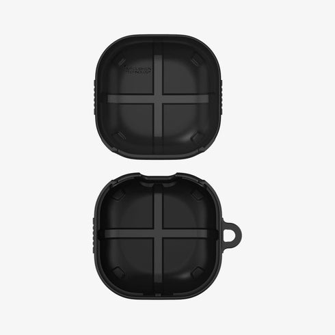 ASD01276 - Galaxy Buds 2 Pro / 2 / Pro / Live Case Rugged Armor in matte black showing the top
