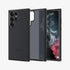 ACS03920 - Galaxy S22 Ultra 5G Case Ultra Hybrid Matte in frost black showing the back