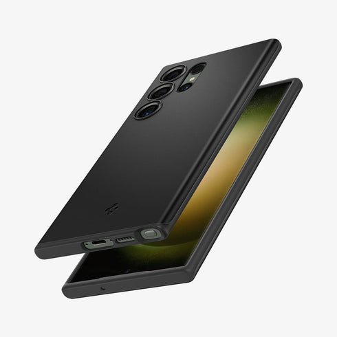 ACS05609 - Galaxy S23 Ultra Case Thin Fit in black showing the back