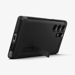ACS05623 - Galaxy S23 Ultra Case Tough Armor in black showing the back