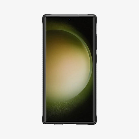 ACS05613 - Galaxy S23 Ultra Case Rugged Armor in matte black showing the back