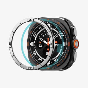 Spigen Galaxy Watch Ultra 2 47mm Bezel Ring - Bezel Tune - Silver - white background detail image 2