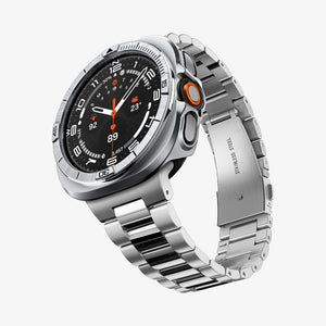 Spigen Galaxy Watch Ultra 2 47mm Bezel Case - Bezel Tune Pro - Silver - white background detail image 3