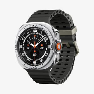 Spigen Galaxy Watch Ultra 2 47mm Bezel Case - Bezel Tune Pro - Silver - white background detail image 2