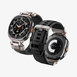 Spigen Galaxy Watch Ultra 2 & Ultra 47mm Band - DuraPro Armor - Black - white background detail image 2