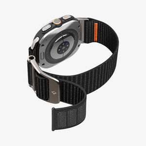 Spigen Galaxy Watch Ultra 2 & Ultra 47mm Band - DuraPro Flex - Black - white background detail image 2