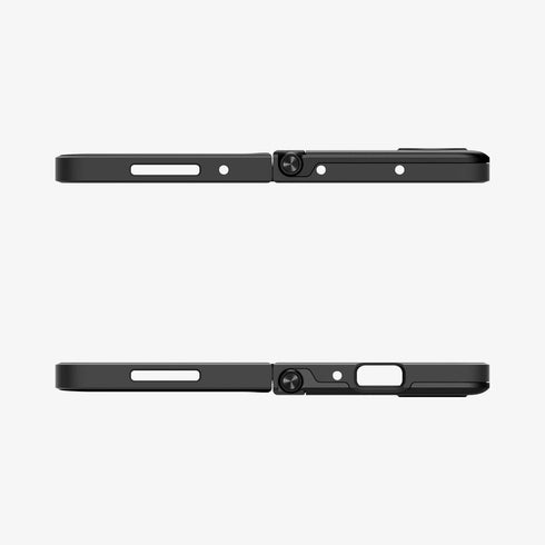 ACS05106 - Galaxy Z Fold 4 Case Neo Hybrid S in black showing the back and front